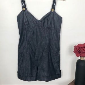 Arden B Dark Denim Jumpsuit